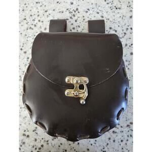 Heavy Brown Leather Belt Pouch